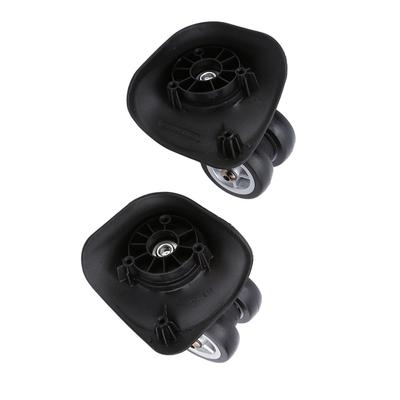1Pair Durable PVC Luggage Wheel Replacement Black Swivel Casters Suitcase Wheel Trolley Wheels Luggage Repair