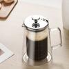 Double-layer Coffee Pot Glass French Press Pot with Filter Screen Heat-resistant and Thermal Insulation Coffee Utensils Household Filter Sharing Pot