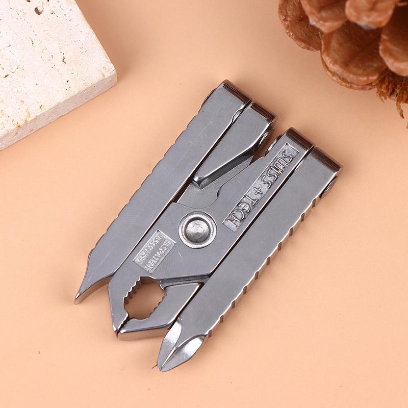 Portable Pocket Mini Stainless Steel Folding Pliers Knife Keychain Screwdriver Combination Kit Outdoor Multifunction Tool