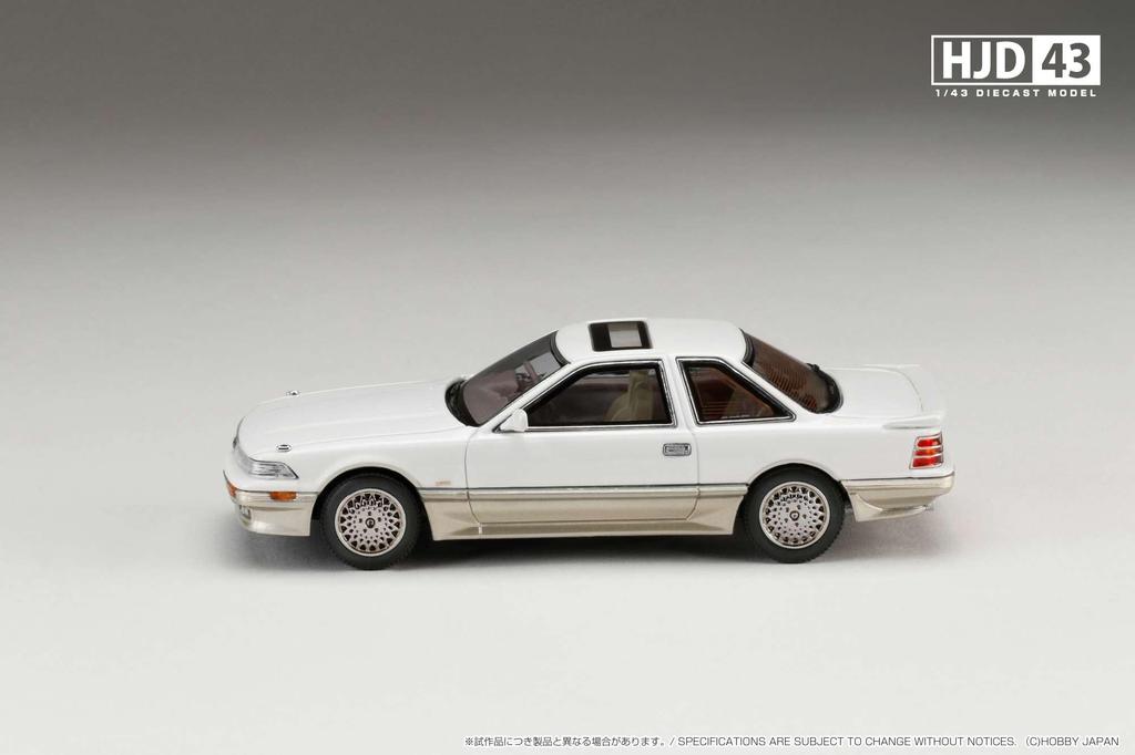 Hobby Japan HJD43 Toyota Soarer 3000 TWINCAM 24 AIR SUSPENSION 1988 Crystal White Toning II Finished Model HJD432001CW 1/43 GT-LIMITED (MZ21)