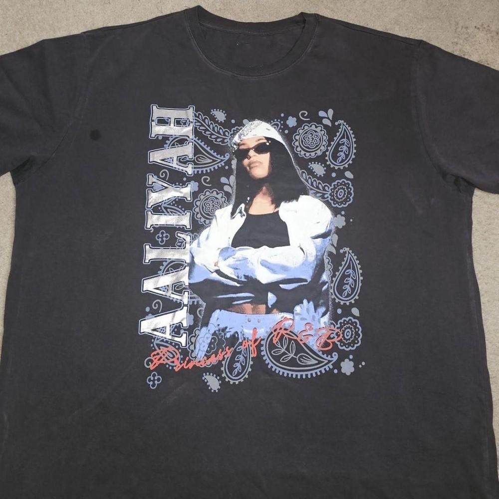 Алия Алия футболка Y2K Черная футболка Унисекс Концерт S-5XL SG786 Унисекс Футболка XXXL