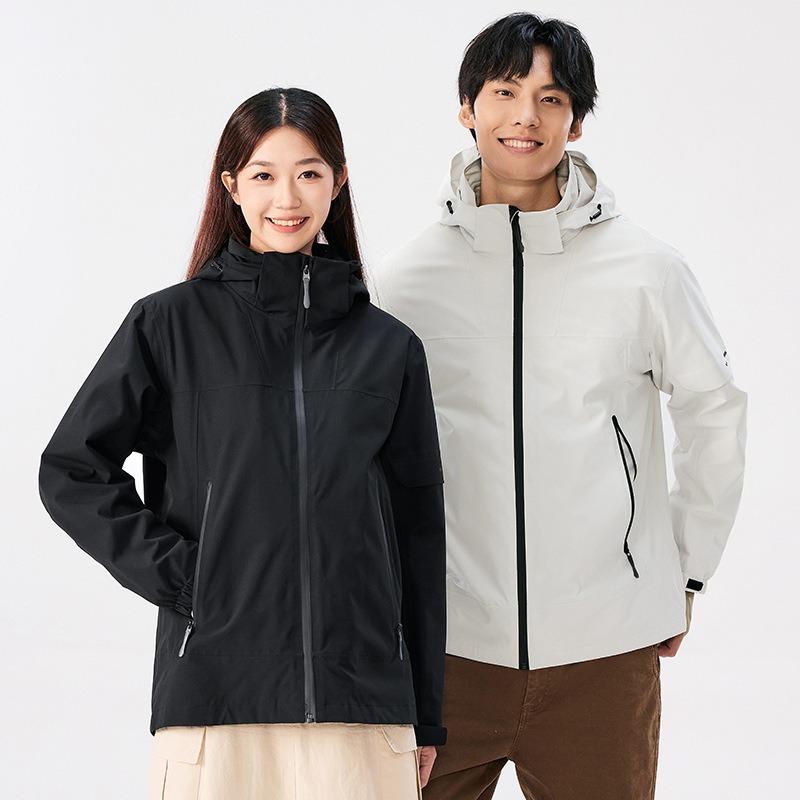New three-in-one jacket men's and women's fleece liner removable mountaineering suit rainstorm waterproof work clothes