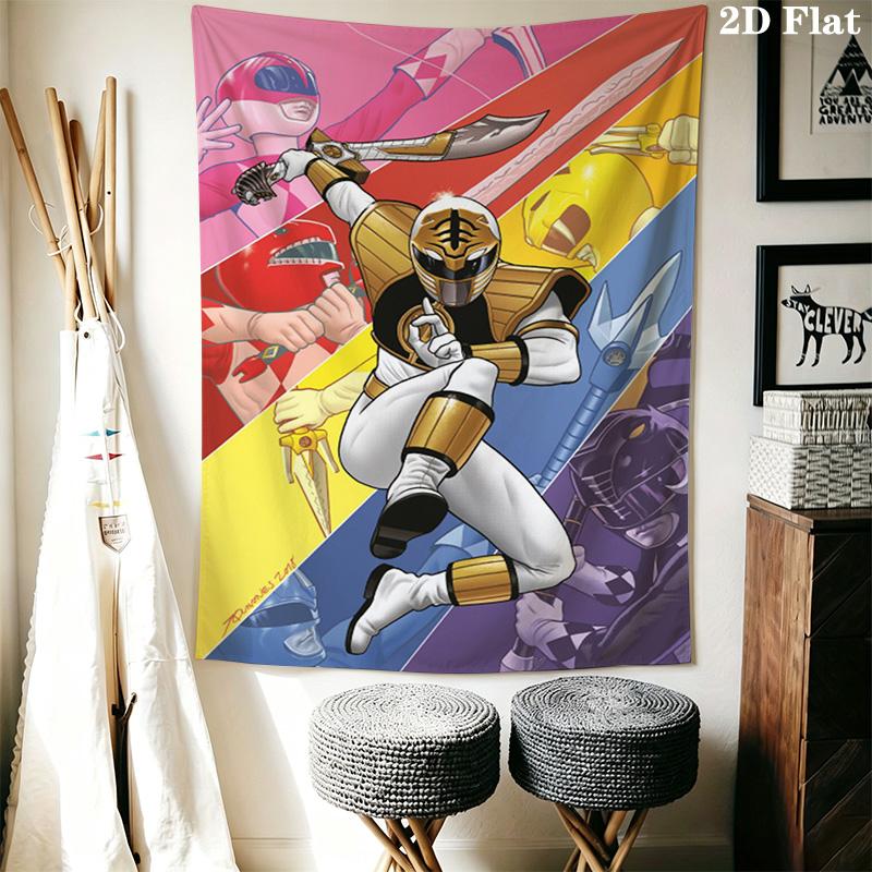 Power Rangers Moonlit Adventure Tapestry Fashion Print Background Cloth Homestay Soft Decoration Tapestry Atmospheric Background Cloth