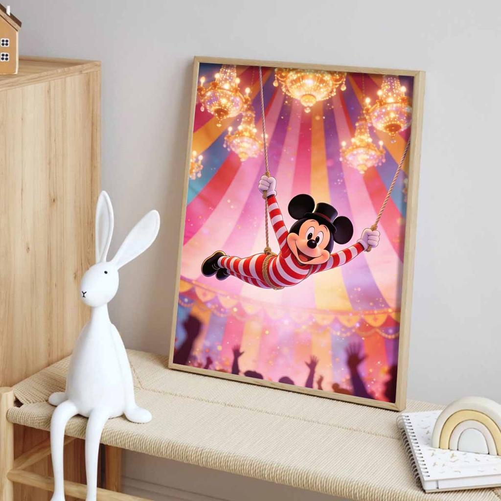 Disney Mickey Mouse Circus Performance Diamond Paint Mosaic Art Painting Kit Handmade DIY Home Decor