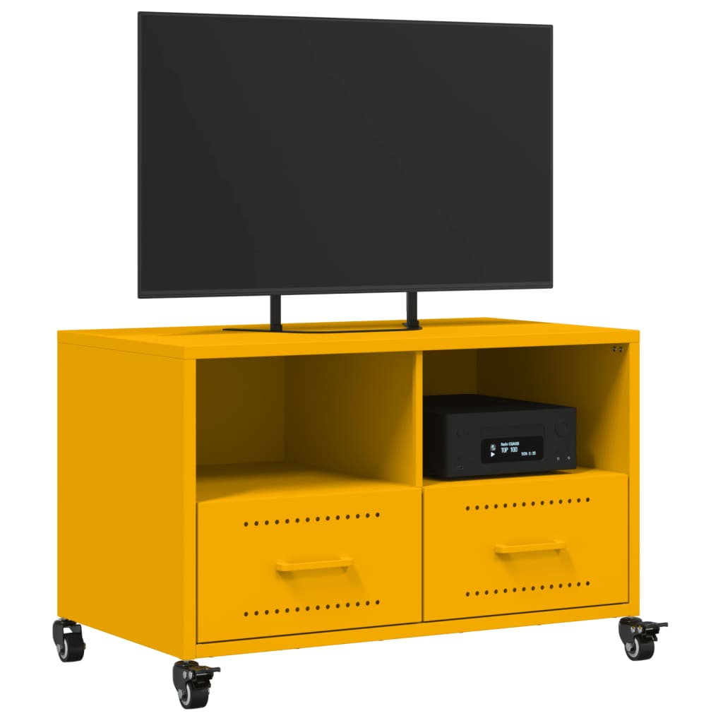 TV Cabinet Mustard Yellow 68 x 39 x 43.5 cm Cold Rolled Steel