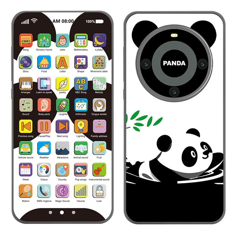 

1 комплект Смартфон Ранний мобильный телефон со световым сенсорным экраном Телефон Перезаряжаемый 10000 функций Образовательный контент Детская игрушка