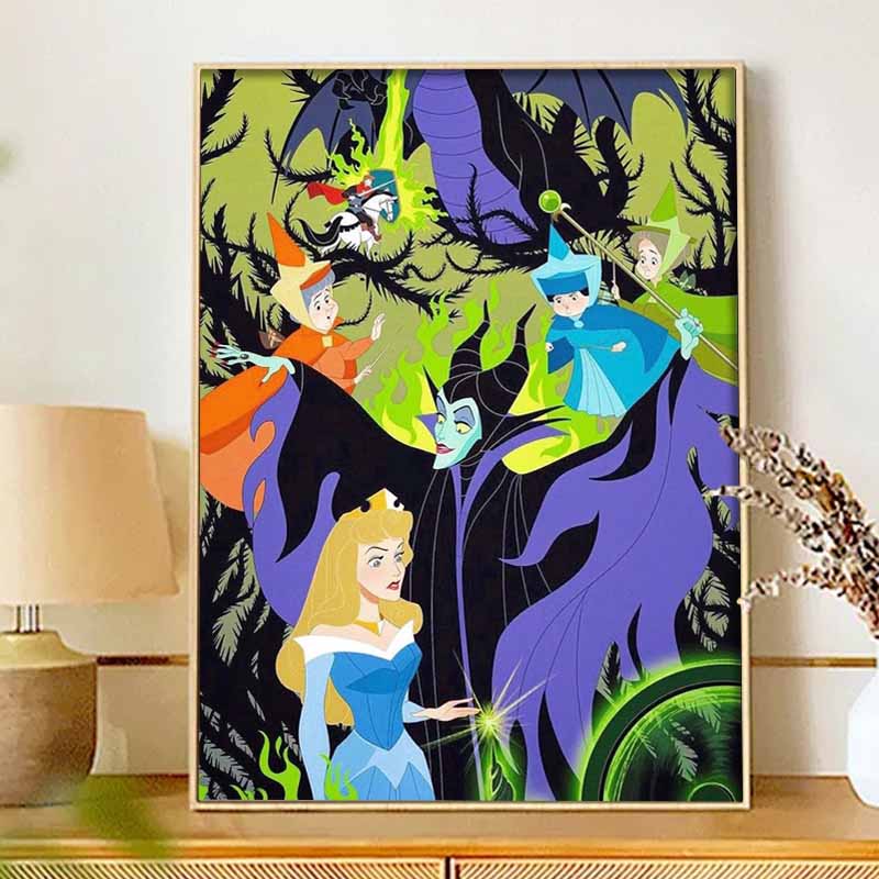 Disney Diamond Painting Kit Sleeping Beauty Diamond Painting 5D Diamond Art Home Decor Creative Handmade Gift