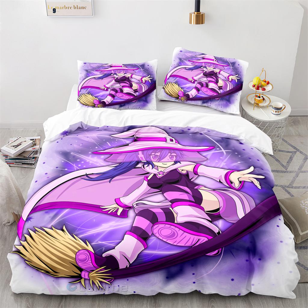 Gacha Life Academia Anime Duvet Cover Set with Pillow Covers Polyester Teens Kids Bedding Set Full Queen King Size Bed Linen