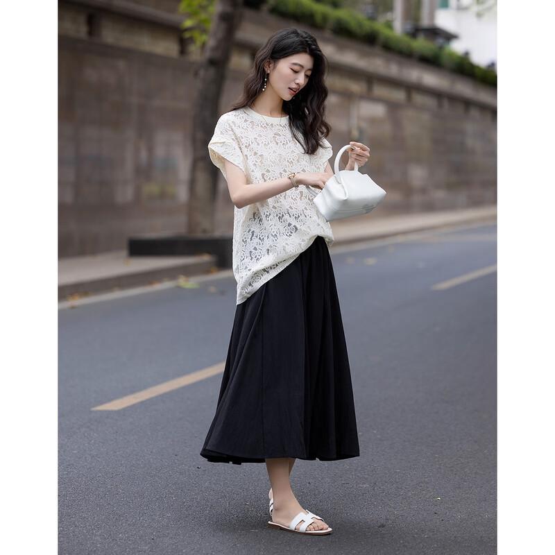 Demana Women's Classic Lace Embroidered Shirt