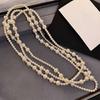 Imitation Pearl Multi-Layered Women'S Necklace Exaggerated  High Street Club Party Banquet Necklace For Women Jewelry