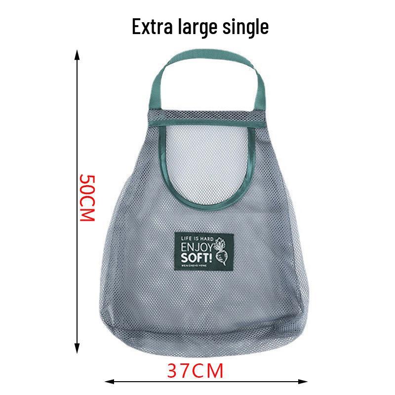 Portable Mesh Bag for Hanging Fruits & Vegetables, Breathable Net with Handle for Kitchen Use