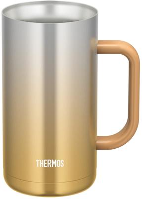 Thermos Vacuum Insulated Mug Sparkling Gold Beer Mug Day Gift Men Women Birthday Present 0.72L JDK-720C SP-GD Father's