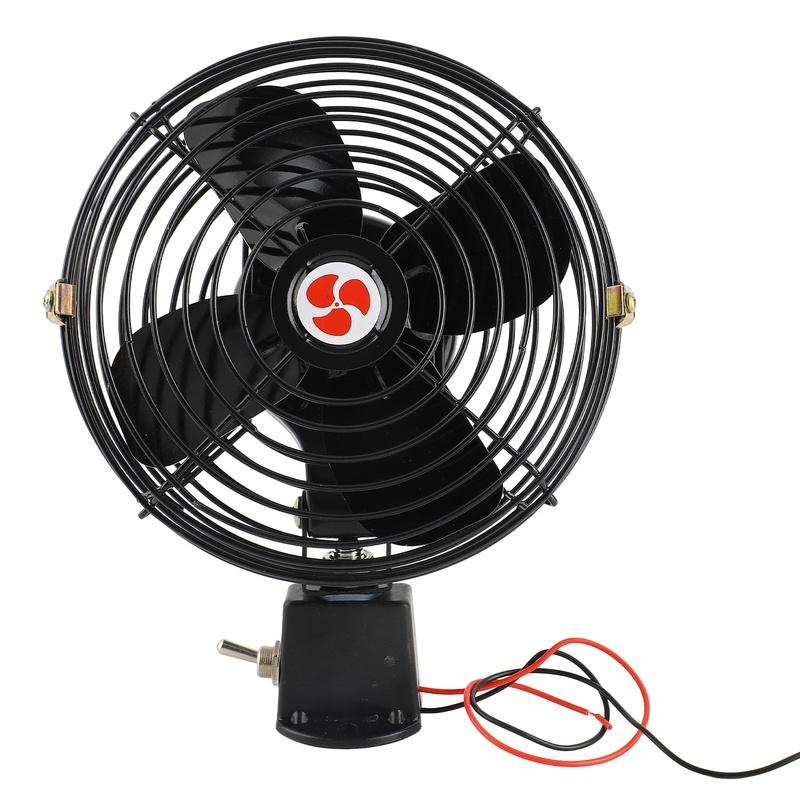 Metal Car Fan 12V RV Cooling Fan 12V RV Cooling Fan with 2 Speed  Heavy Duty Quiet Metal Car Fan for Truck RV Car Boat Bus