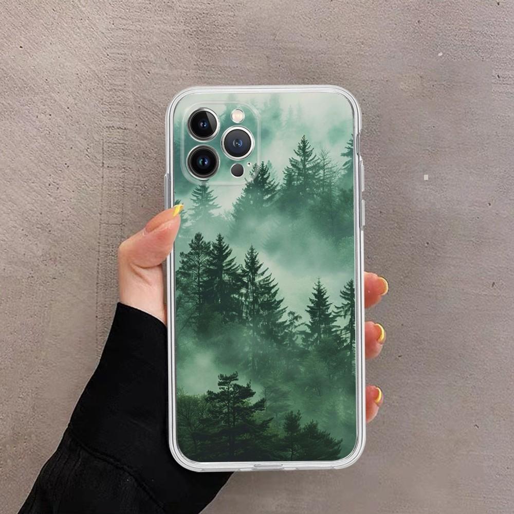 Mountain Forest Phone Case For IPhone 16 15 14 13 12 Mini 11 Pro XS Max X XR SE 6 7 8 Plus Soft Silicone Cover