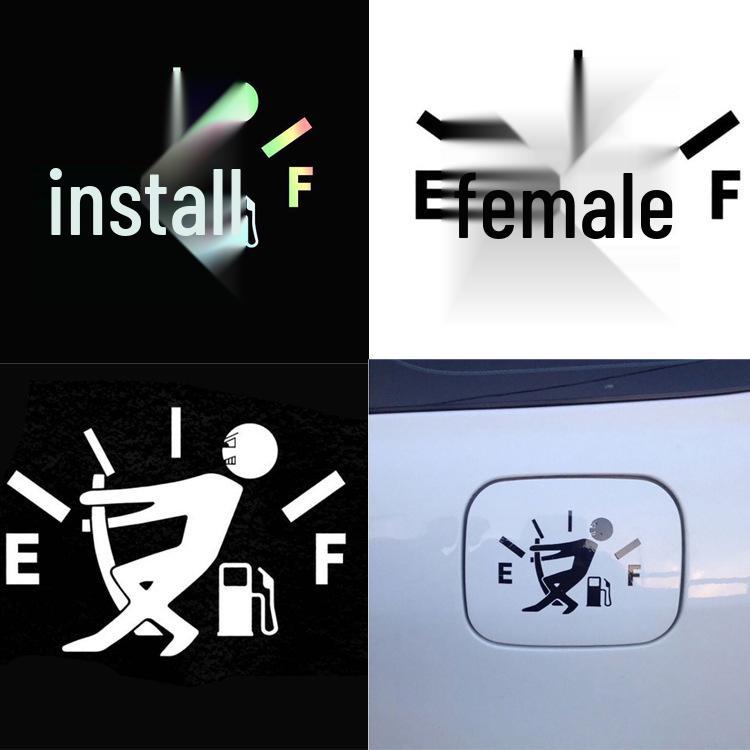 Adesivo Engraçado para Caixa de Correio Explosão de Medidor de Combustível Refletivo - Decoração Criativa para Tanque de Combustível EF