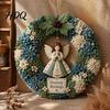 Relaxing Holiday Craft Projects 3D Fabric Wreath Poke Art Kit for Adults Christmas Unique Keepsake Presents Kit Santa Snowman Design