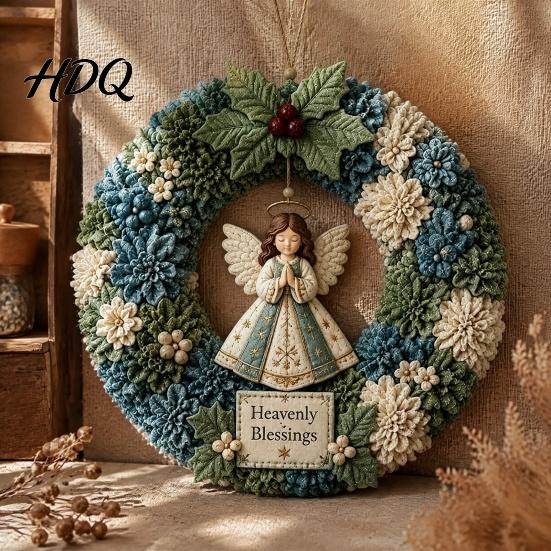 Relaxing Holiday Craft Projects 3D Fabric Wreath Poke Art Kit for Adults Christmas Unique Keepsake Presents Kit Santa Snowman Design