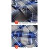 Men Fleece Lined Thick Warm Plaid Long Sleeve Stand Collar Casual Business Shirt