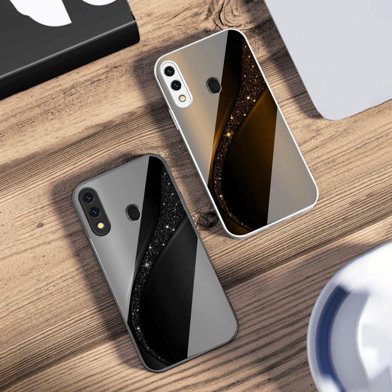 Brilliant golden galaxy For Samsung A73 72 71 A70 56 55 54 A53 52 51 50 42 A35 A34 33 32 31 26 25 24 23 22 30 glass phone case