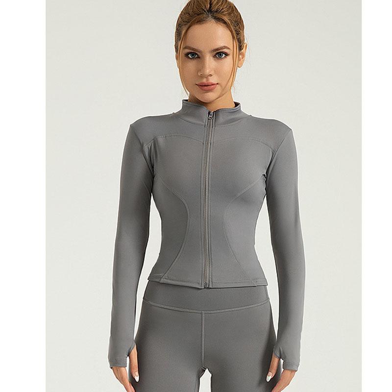 Women Fitness Jacket Lightweight Breathable Form-Fitting Training Outerwear Sweat Wicking Yoga Gym Cover Athletic Performance Wear