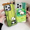 Cute Cartoon Panda Shockproof Phone Case for iPhone 17 Air 16 16E 15 Pro Max 14 Plus 13 Mini 12 Back Cover Anti Fall Fundas