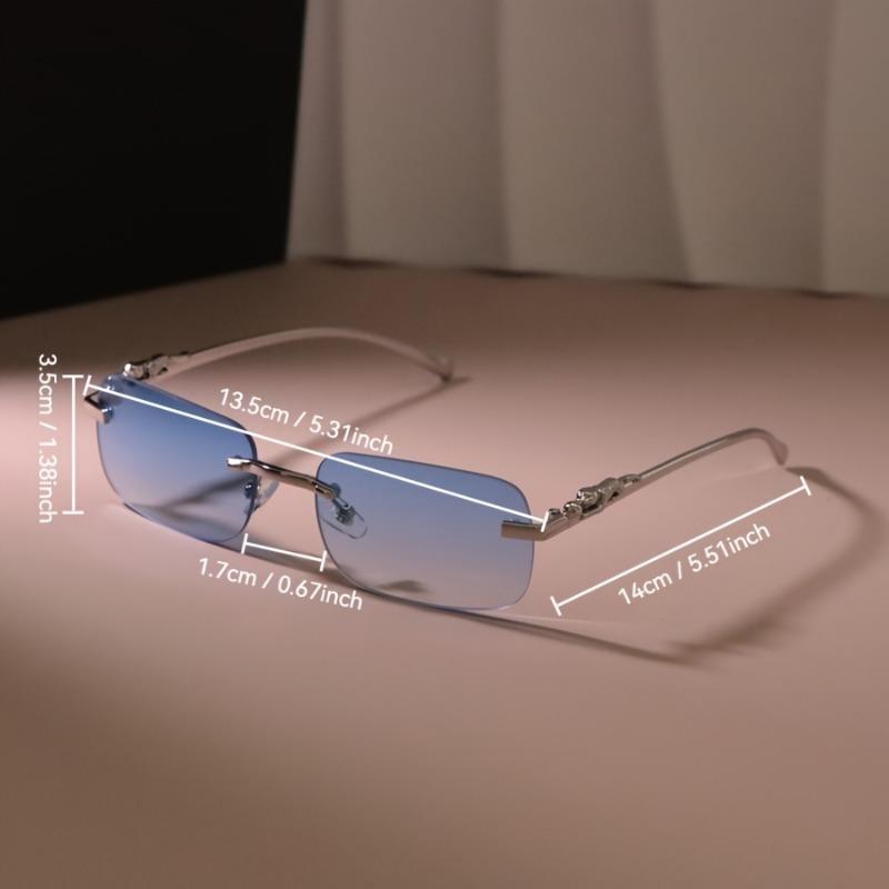 Retro Rimless Fashion Glasses for Men And Women - Simple Style PC Mirror Lens Ideal for And Everyday Wear