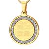 Men's Gold & Silver Stainless Steel Pendant with Cubic Zirconia - PN-627