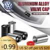 För VOLKSWAGEN VW 4 st Metall Bilhjul Däck Luftventilhattar Stamkåpor För Volkswagen R Golf 4 Motion Polo Beetle Rline GTI Pass