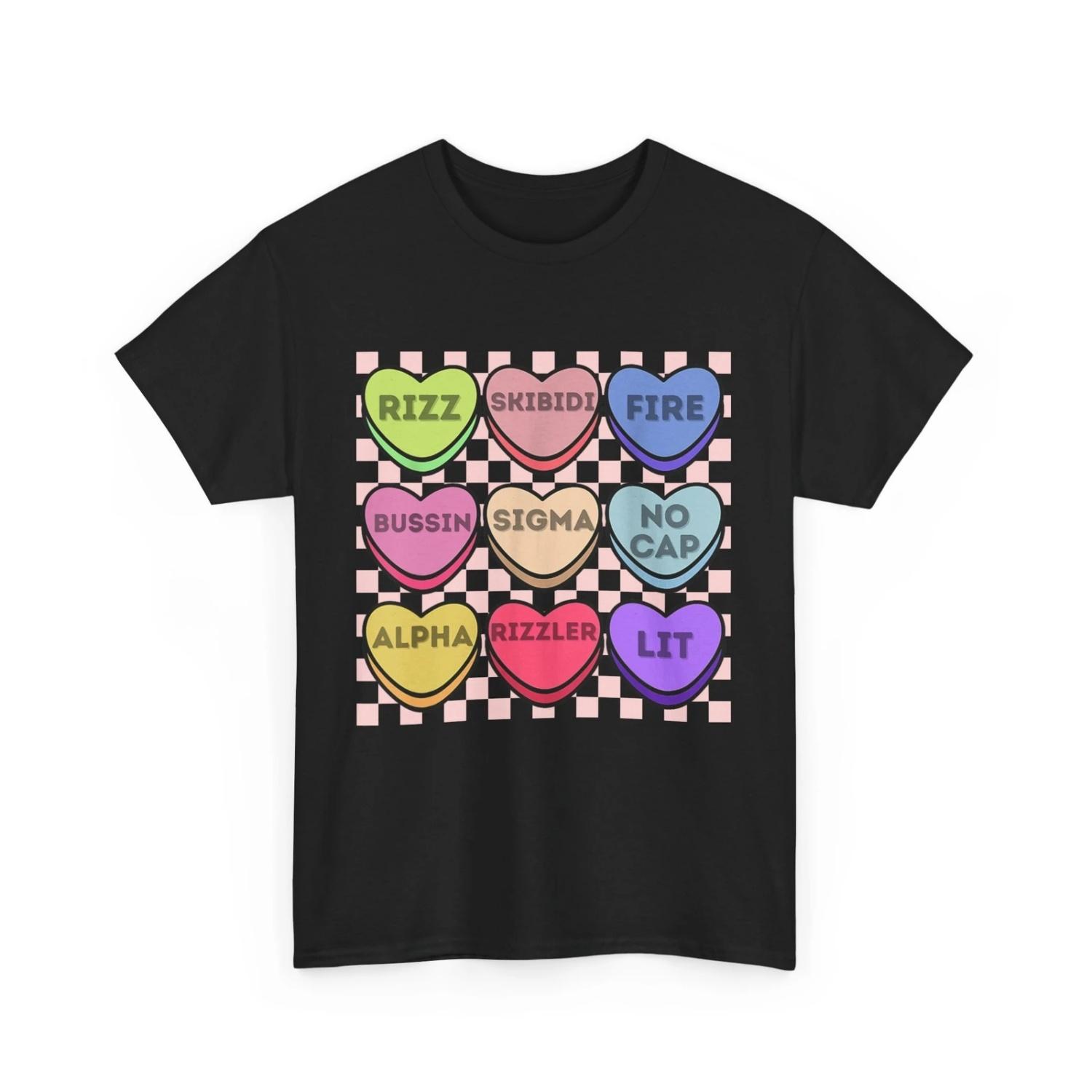 

Skibidi Valentine s Day Funny Rizz No Cap T Shirt S чёрный