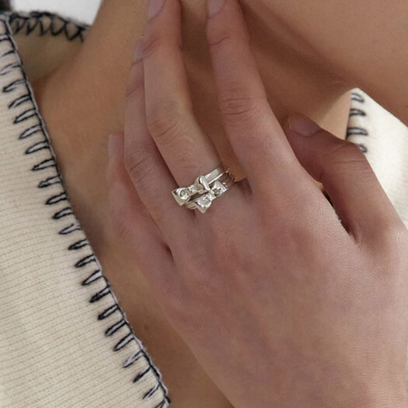clemence jewelry mini ribbon ring R021_S&M