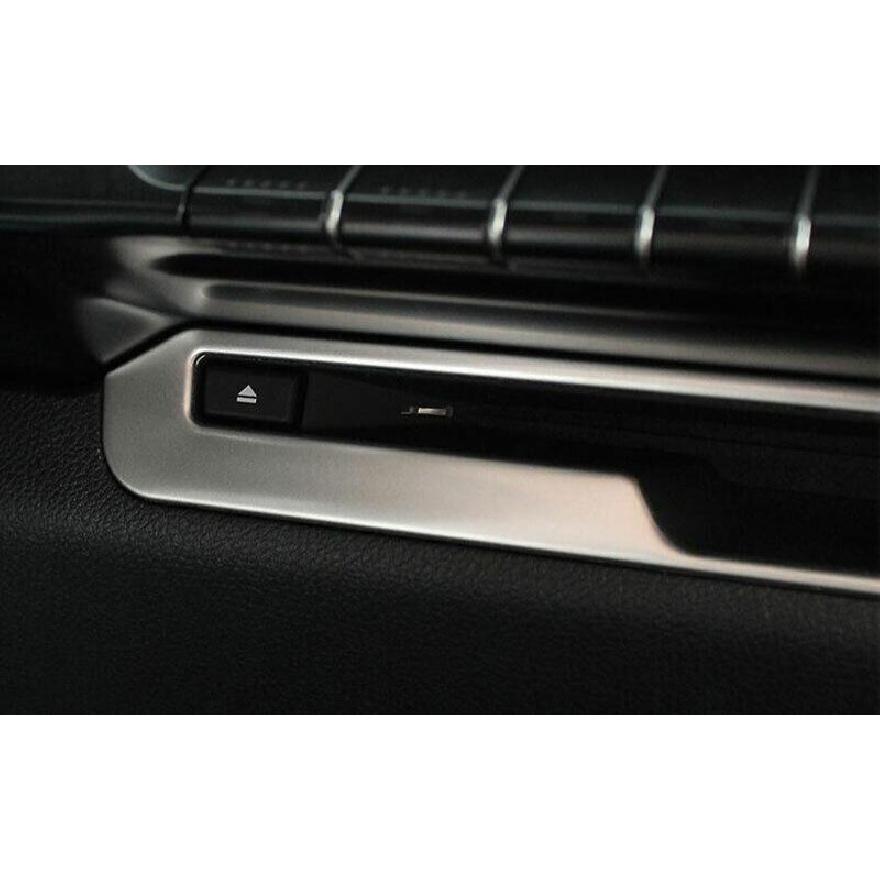 Console CD Button Control Frame Trim For Lexus UX200 250h 2019-2023 Silver Steel