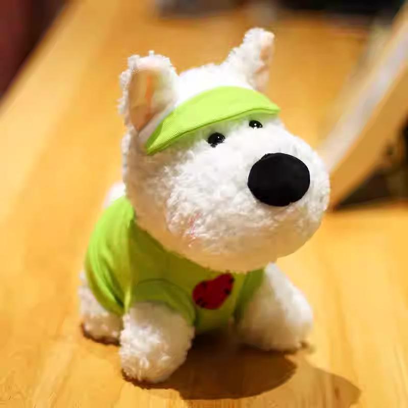 Cute West Highland Puppy Plush Toy Scribbled Puppy 8-inch Doll Doll Give Girls Creative Birthday Gift