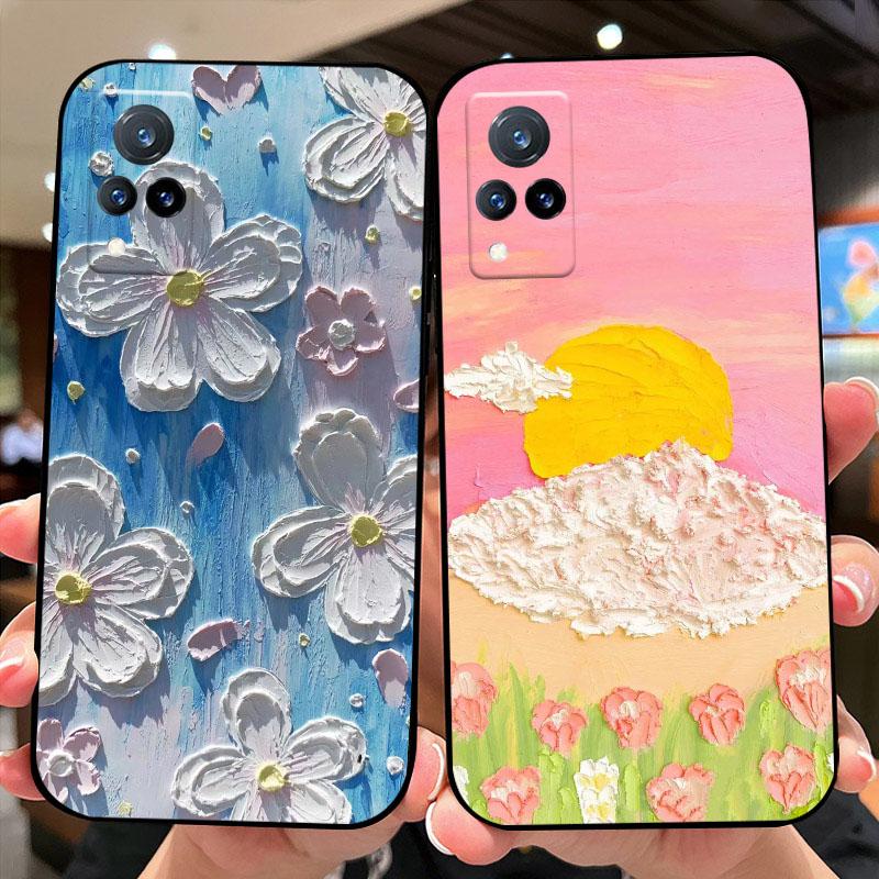 For Vivo V21 4G 5G Case V21s V2066 V2050 Cartoon Animal Soft Silicone TPU Phone Cover For V21e V2061 V2055 Shockproof Bumper