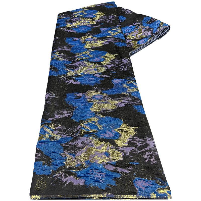 Embossed Yarn Dyed Gold Jacquard Fabric High Quality Organza Nigerian African Brocade Fabric Diy Sewing  Hanfu Fashion Apparel