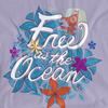 Moana Womens/Ladies Free As The Ocean T-Shirt
