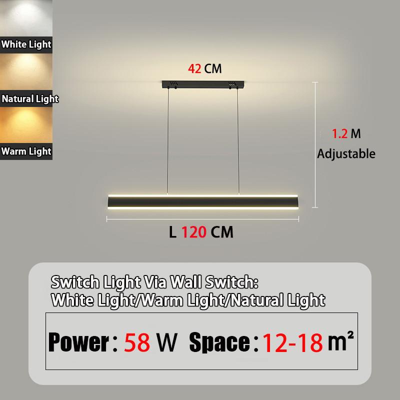 NEW Living Room Minimalist LED Ceiling Light 3 Lighting Modes Stair Corridor Up And Down Luminous Chandelier