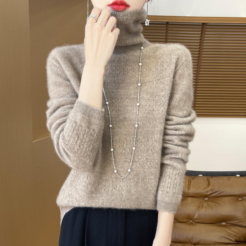 

Женский кашемировый свитер Qinghe кашемир 30% кашемир 70% шерсть осенне-зимний пуловер теплый и модный XXL коричневый