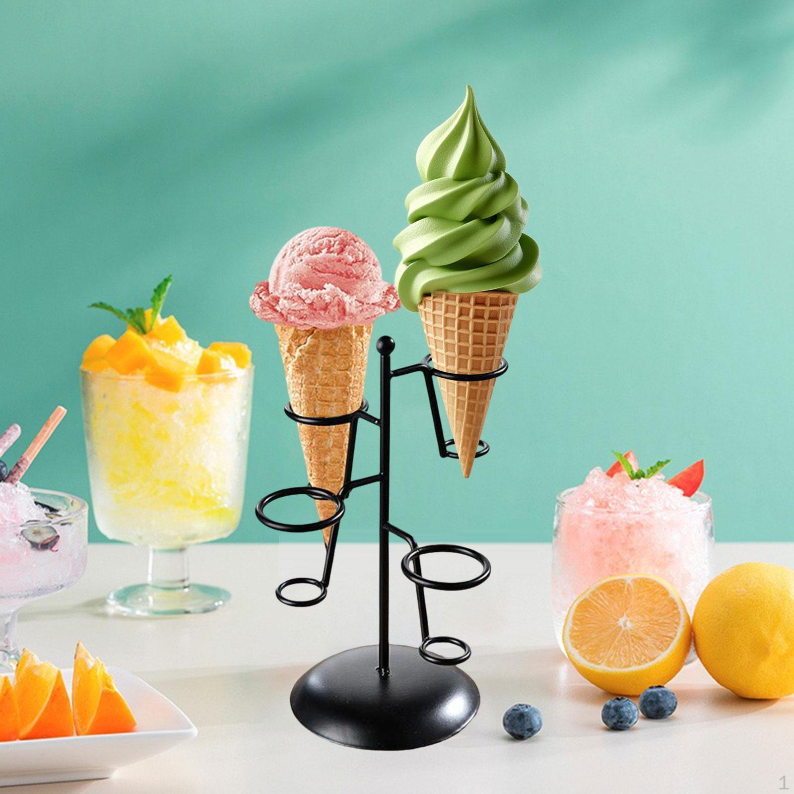 Подставка для конуса, стойка для выпечки, декоративная, прочная, подставка для кексов, картофель фри для ресторана 4 Holes