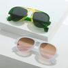 New pilot sunglasses, European and American fashion simple contrasting toad glasses, street shooting versatile sunglasses