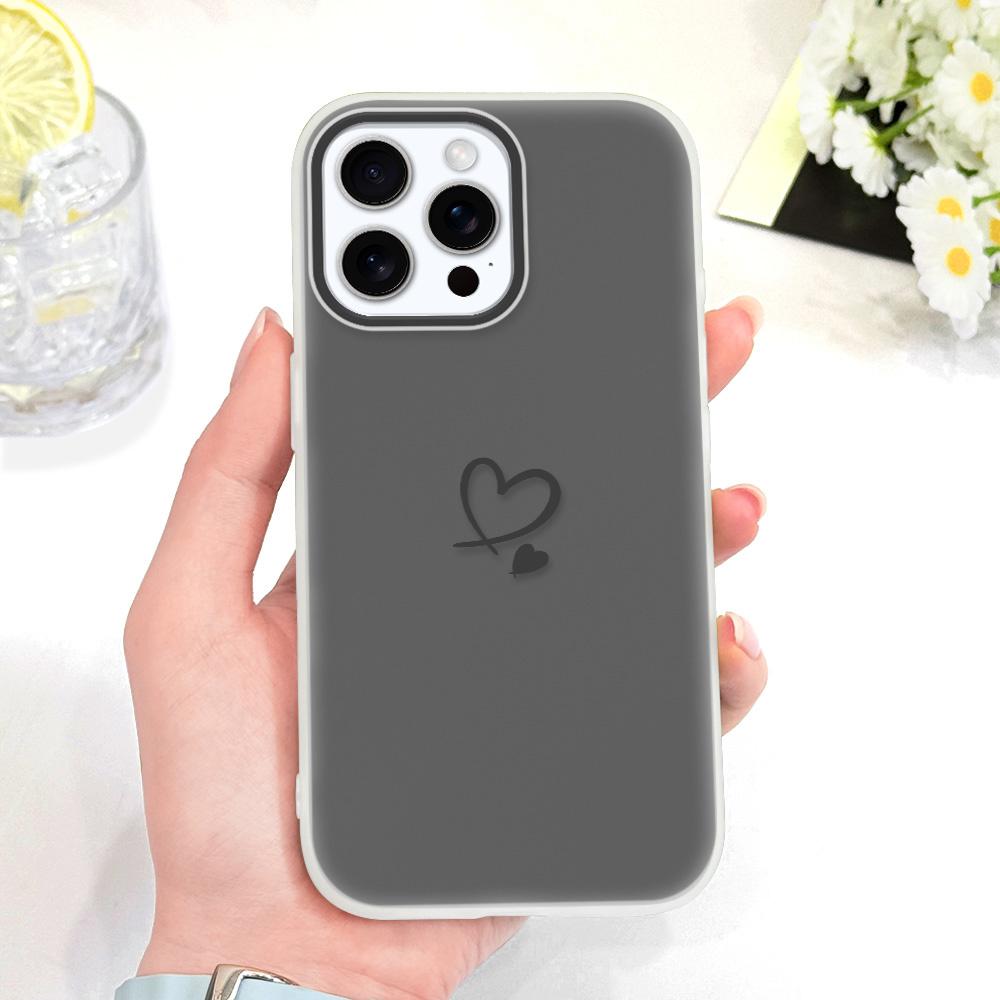 Simple Love Heart Phone Case For IPhone 14 13 12 11 Pro Max Mini 7 8 6 6S Plus X XS XR SE 2020 2022 Candy Colored Cover
