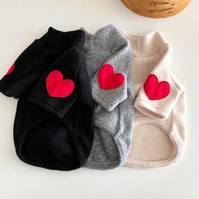 Felpa Autunno & Inverno Amore per Cani & Gatti Piccoli - Spessa, Calda, Velluto