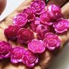 18mm ABS Pearl Flower Beads with Back Holes for Washable Multi-Color Garment and Home Decor