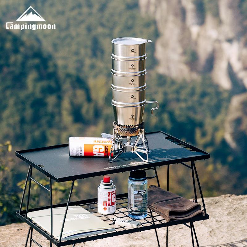 Portable Outdoor 304 Stainless Steel Camping Bowls Set 600ml Outdoor Bowling Set With Handle