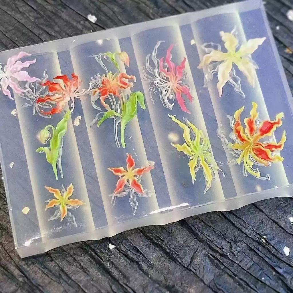 Nail Art Silicone Mold Flower Theme Manicure Training Tool Professional Manicure Supplies Perfect for Various Occasion