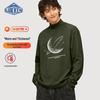 LUKKEN Men's Double-Sided Fleece Turtleneck Long Sleeve T-Shirt