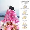 1ks Růžová Barbie Glamour Doplňky Kreslená deka, Přenosná přehoz na cesty a kempování, Celoroční útulná deka, Ideální dárek