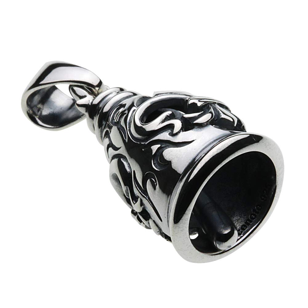 [Cenote] Lily Emblem Swing Bell Pendant [Silver Accessory] P0482