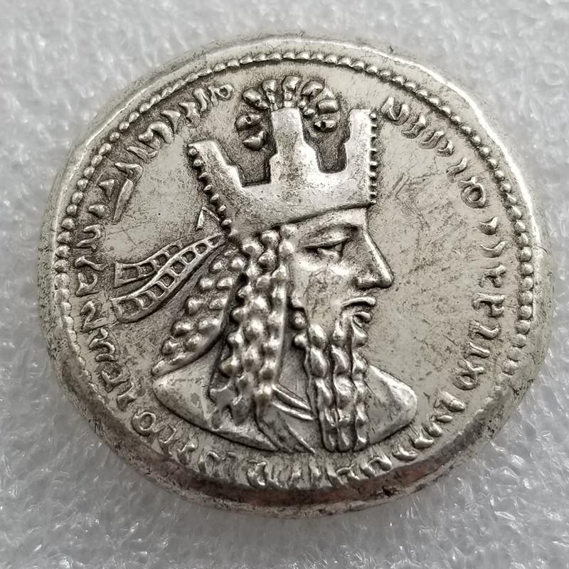 Antique Craftsmanship Greek Copper-Plated Silver Coin #7016 No