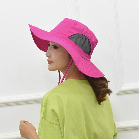 Pălărie de soare pentru pescuit, cu boruri late, respirabilă, ultraușoară, pliabilă, închidere cu șnur, lavabilă, plasă de țânțari, pălărie, pălărie de protecție solară, materiale pentru camping