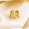 Adjustable Irregular Ring Fastness Women's Ring Exaggerated Multi Layered Ring  Gift